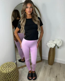 Briony Bum-Scrunch Seamless Leggings - Baby Pink