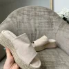 Dua Suede Single Strap Wedge - Beige