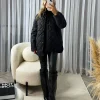 Gracie Quilted Short Collared Jacket- Black