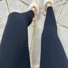 Kaci Ribbed Leggings - Black