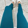 Kaci Ribbed Leggings - Bottle Green