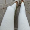 Kaci Ribbed Leggings - Cream