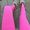 Kaci Ribbed Leggings - Neon Pink