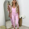 Megan Sleeveless Unitard Jumpsuit - Baby Pink