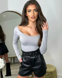Nova Contour Bodysuit- Light Grey