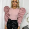 Sadie Puff Sleeve Top - Pink