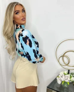 Sienna Flared Shorts - Beige